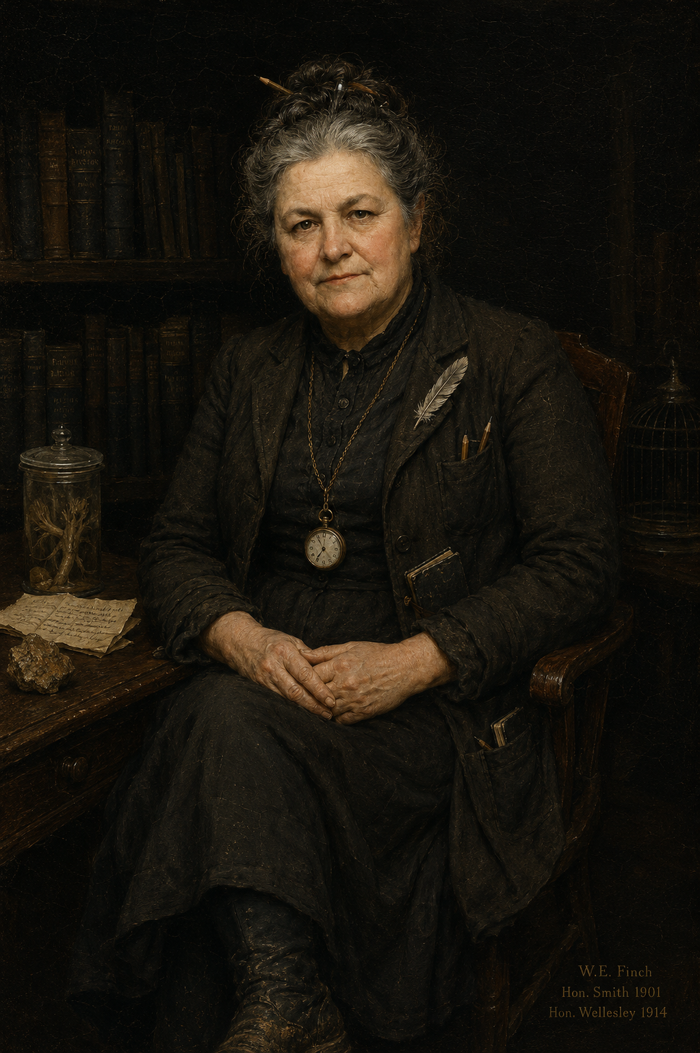 Portrait of Wilhelmina Euphemia Finch, founder of the W.E.F.I.N.D. Institute